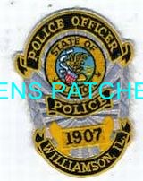 ILLINOIS,WILLIAMSON POLICE BADGE PATCH 1_wm